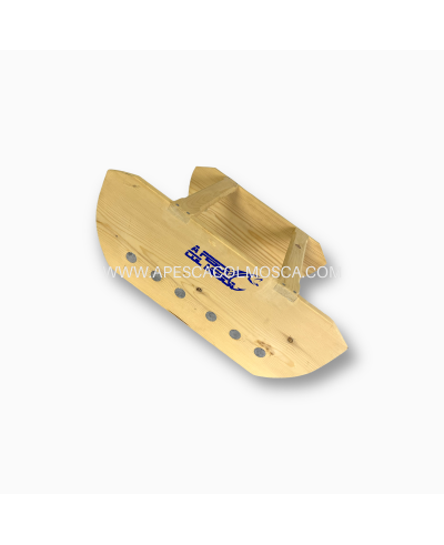 Barchino divergente artigianale con piombi incassati nel legno