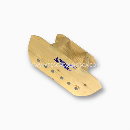 Barchino divergente artigianale con piombi incassati nel legno - A pesca col Mosca