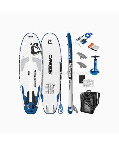 A pesca col mosca Cressi Set isup travelight foldable bianco blu 9'2''