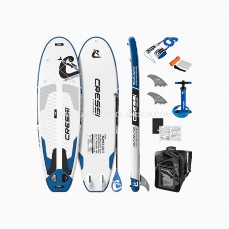 Cressi Set isup travelight foldable bianco blu 9'2''