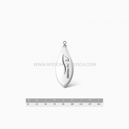 Piombo M2 Fishing XR Plastificato con girella Bianco Fosfo