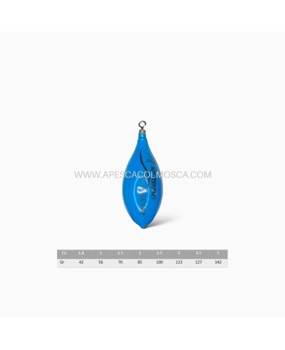 Piombo M2 Fishing XR Plastificato con girella Blu Fosfo