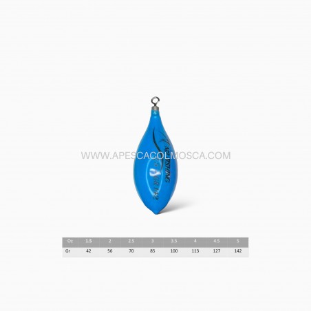 Piombo M2 Fishing XR Plastificato con girella Blu Fosfo