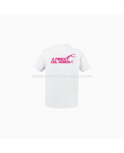 T-Shirt A pesca col Mosca Bianca scritta Rosa