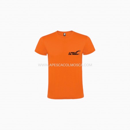 T-Shirt A pesca col Mosca Arancione