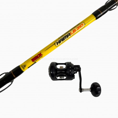 Combo usato Canna Bulox Haima Lb.210 + Mulinello Alutecnos Gorilla 8/V